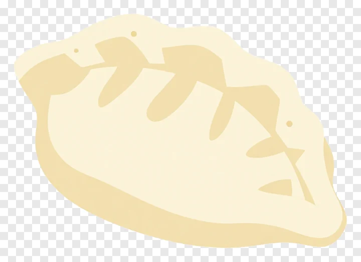 A steamed dumpling wrapper with a crinkled texture.