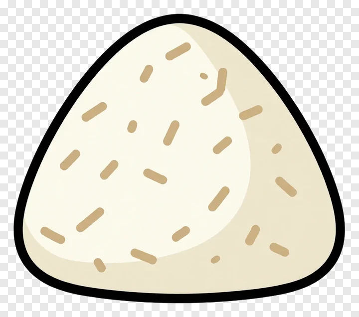 A steamed rice ball with sesame seeds.