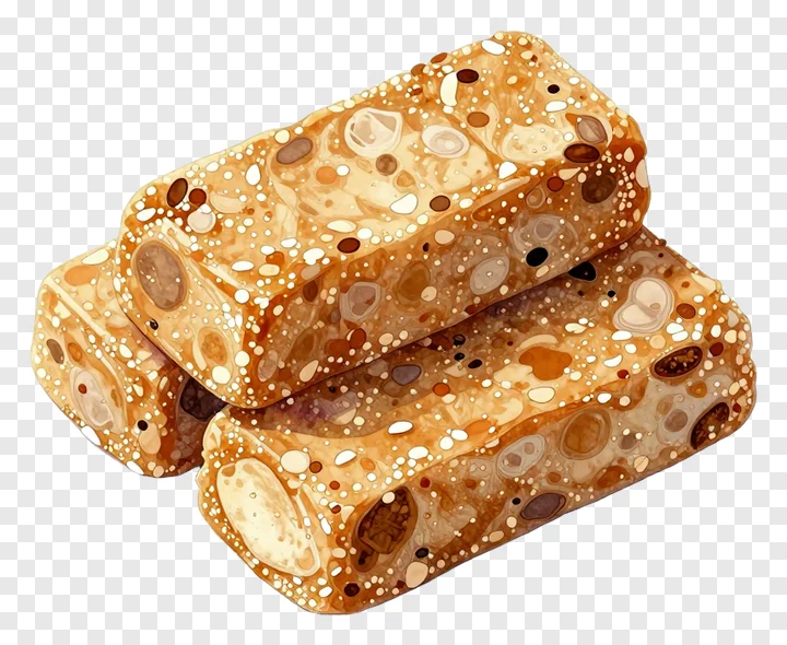 Three stacked kaju katli sweets with visible nuts.