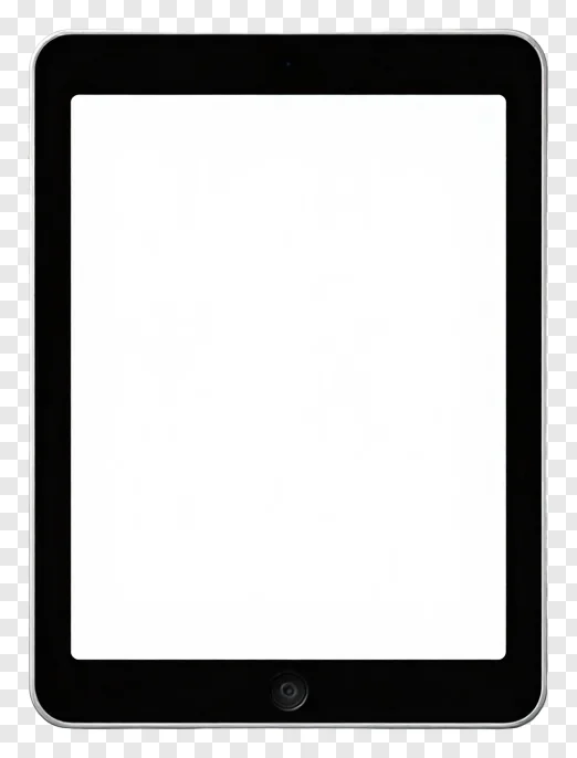 Front view of a tablet device.