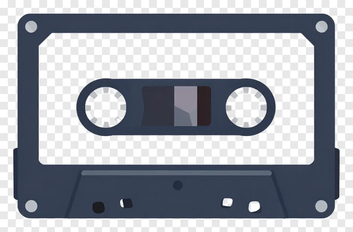 An old-style magnetic tape cassette player.