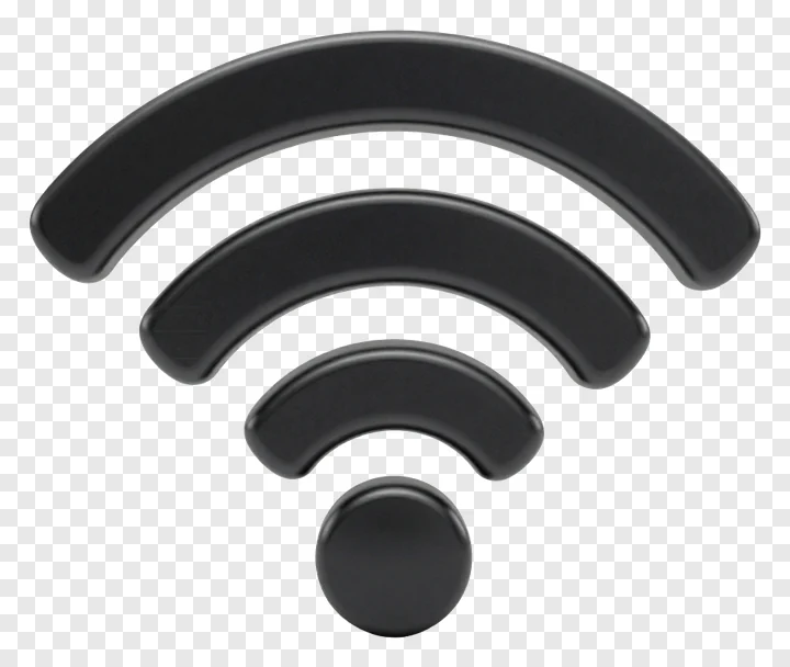 Wi-Fi signal icon with three curved bars and a dot.