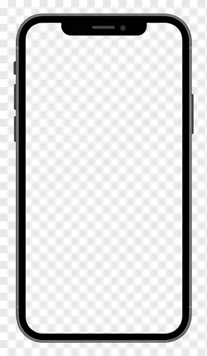 A modern smartphone with a blank screen.