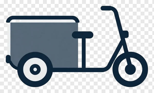 Cargo tricycle with solar panel mounted on top