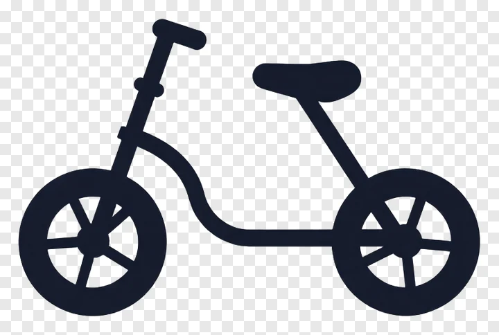 Dark blue three-wheeled cargo bicycle on white.