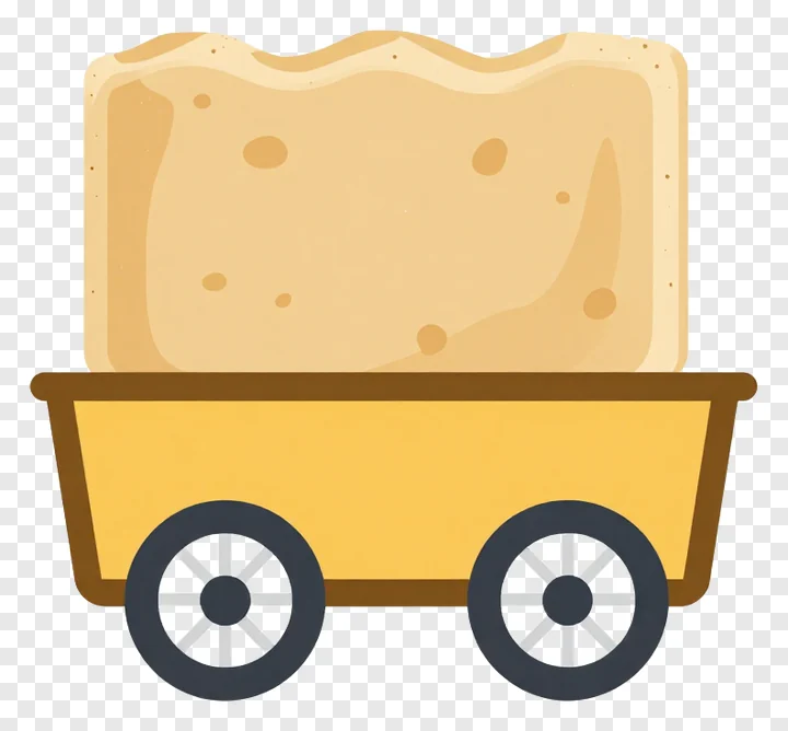 Cartoon wagon with handcrafted soap inside.