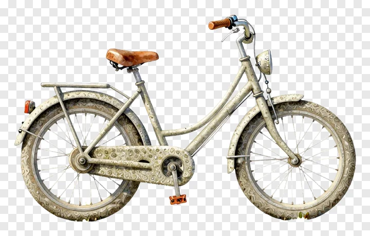 Vintage-style bicycle carved from stone with decorative details.