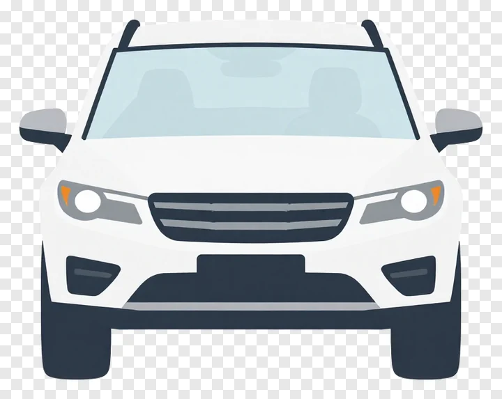 Front view of a white SUV.