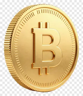 A golden Bitcoin coin with a raised symbol.