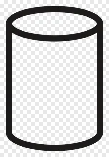 Black 3D cylinder on white background.