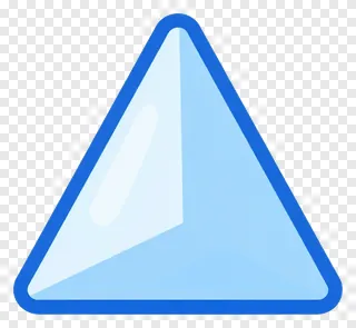 A blue gradient tetrahedron with a bold outline.