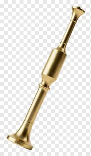 A brass kalash tilted diagonally, showcasing its metallic sheen.