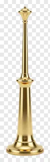 A polished brass kalash with a flared base.