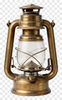 Vintage brass oil lamp with glass globe.