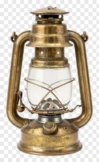 A brass oil lamp with a wire cage and glass globe.