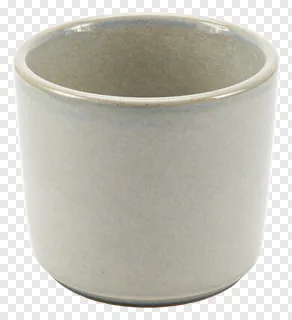 An empty ceramic candle holder with a matte finish.