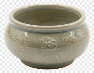 Ceramic incense burner with floral patterns