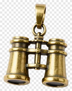 Brass binoculars charm with loop for jewelry.