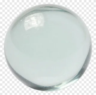 A clear glass marble with a blue tint.