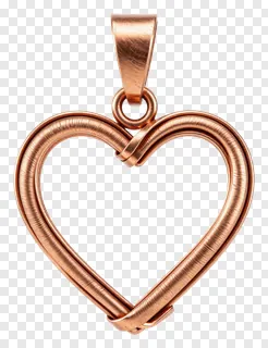 Copper wire heart pendant with looped design.