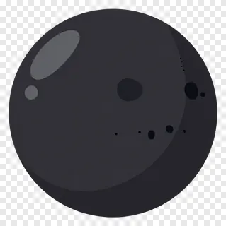 Balanced sphere with crater-like features