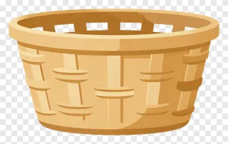A light brown woven bamboo daura basket.
