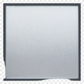 Square frosted glass window pane with textured surface.