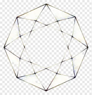 Geometric shape outline with intersecting lines and watercolor texture.