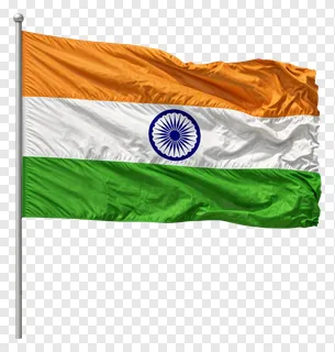 A glossy Indian flag waving in the wind.