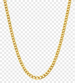 A gold chain necklace in a V-shape.