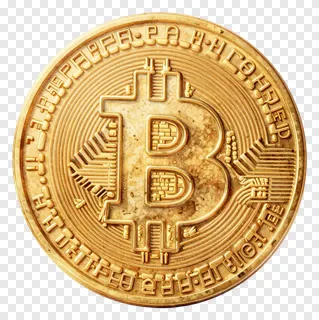 Golden Bitcoin coin with circuit pattern design.