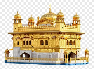A 3D-rendered illustration of the Golden Temple structure.