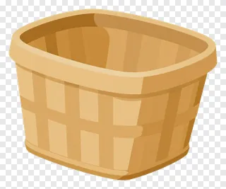 A woven bamboo daura basket with no contents.