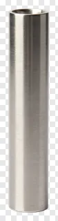 A brushed metal cylinder tool on a white background.