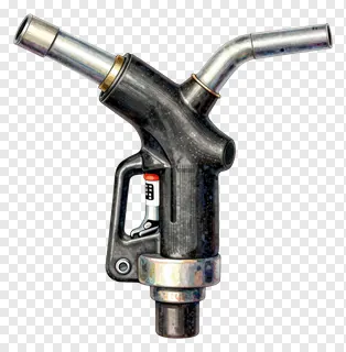 Diesel fuel pump nozzle with two spray nozzles.