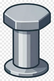 Metallic rivet with hexagonal head