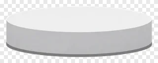 A minimalist round pedestal with a smooth surface.
