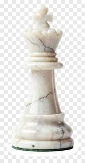 A polished marble chess queen piece.