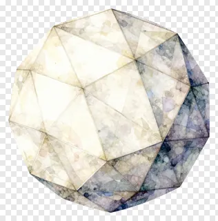A polygon mesh sphere with watercolor texture.