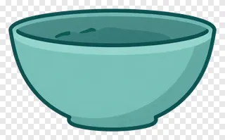 A teal ceramic bowl with a smooth gradient finish.