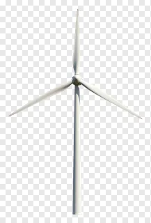 Three-bladed wind turbine with white blades and tower.