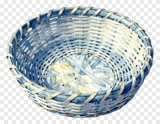 A watercolor-style handwoven pongal basket.