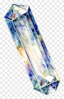 A colorful watercolor prism with 3D shape.