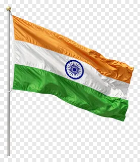 Indian flag waving on a flagpole.