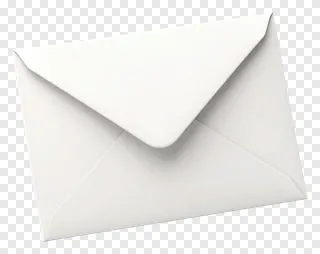 A white envelope with clean folds.