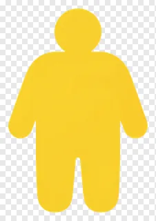 Yellow 3D human figure icon