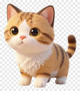 A small tabby cat looking sideways with big curious eyes.