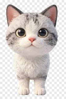 Cute gray tabby cat with attentive posture.