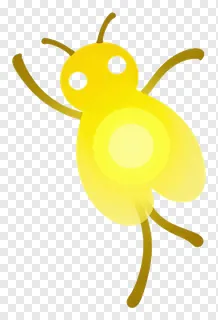 A glowing firefly in mid-dance motion.