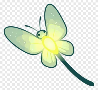 A glowing firefly with delicate wings.